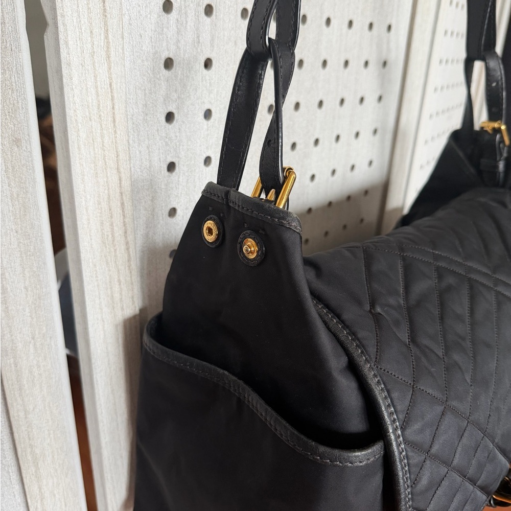 Burberry Black Quilted Baby Bag - Picture 3 of 12
